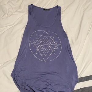 Blue Tank top with triangle design
